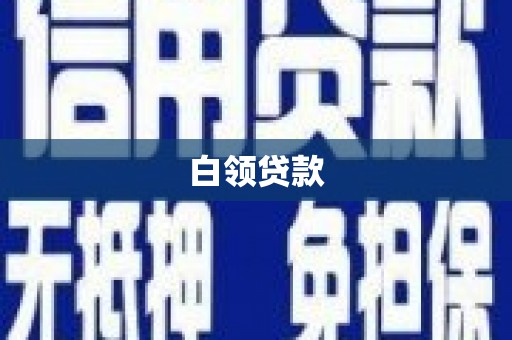 新营白领贷款