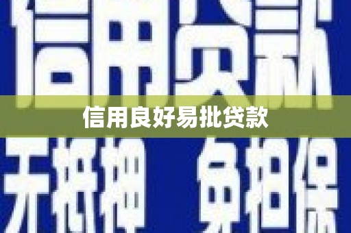 新营信用良好易批贷款