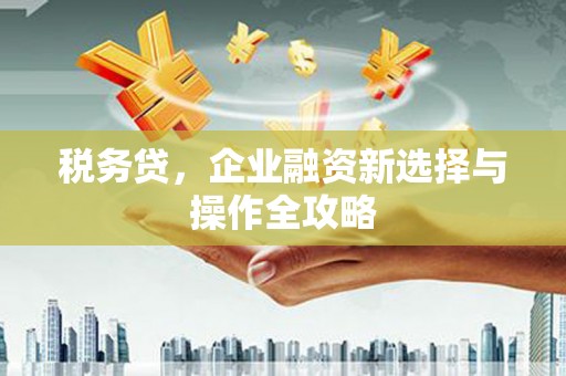 新营税务贷，企业融资新选择与操作全攻略