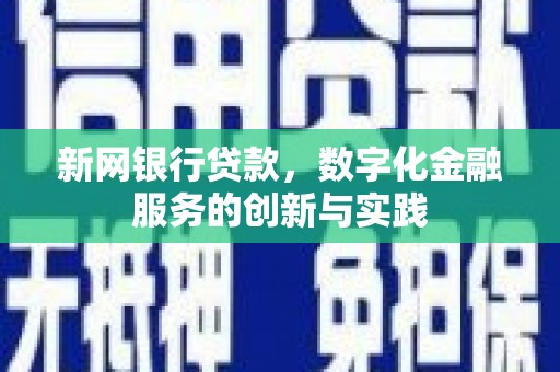 新营新网银行贷款，数字化金融服务的创新与实践