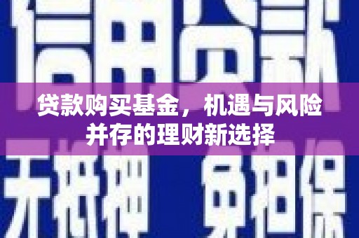 新营贷款购买基金，机遇与风险并存的理财新选择