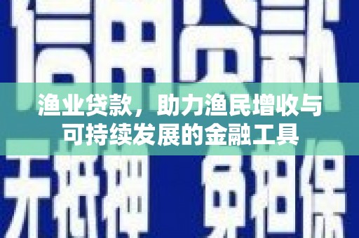 新营渔业贷款，助力渔民增收与可持续发展的金融工具