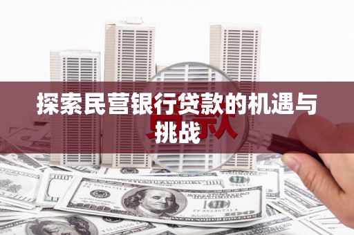 新营探索民营银行贷款的机遇与挑战