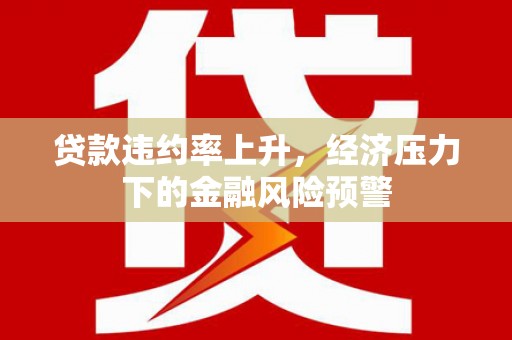 新营贷款违约率上升，经济压力下的金融风险预警