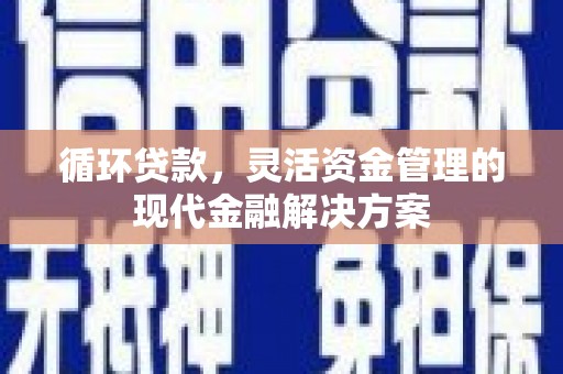新营循环贷款，灵活资金管理的现代金融解决方案