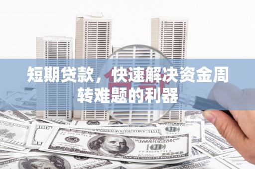 新营短期贷款，快速解决资金周转难题的利器