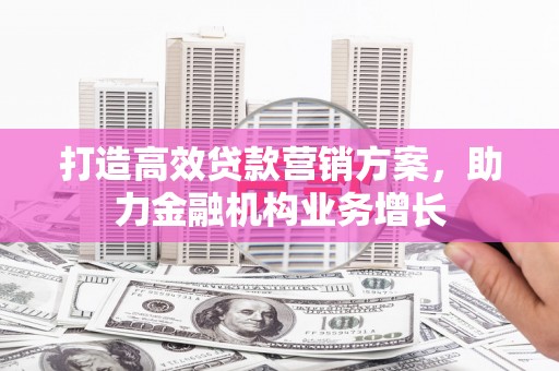 新营打造高效贷款营销方案，助力金融机构业务增长