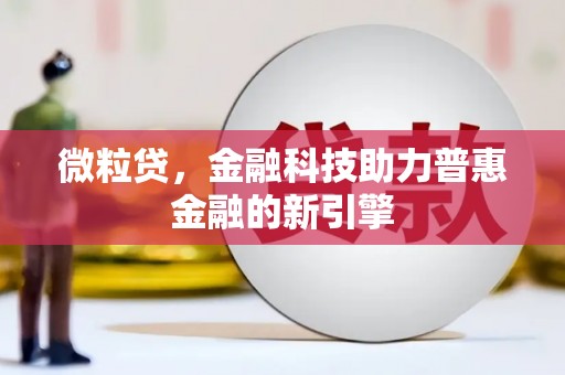 新营微粒贷，金融科技助力普惠金融的新引擎