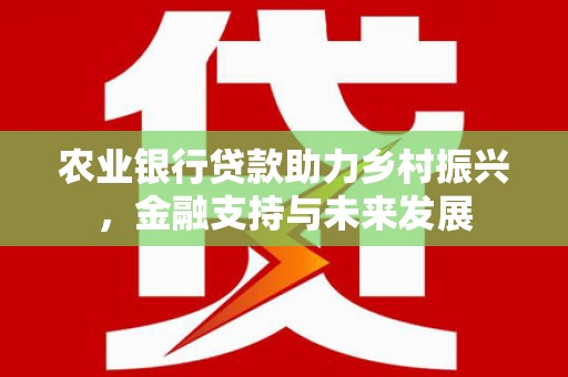 新营农业银行贷款助力乡村振兴，金融支持与未来发展