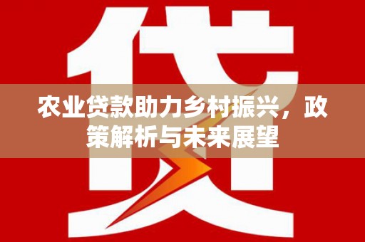 新营农业贷款助力乡村振兴，政策解析与未来展望