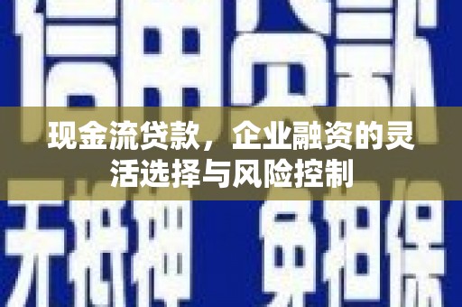 新营现金流贷款，企业融资的灵活选择与风险控制