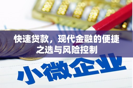 新营快速贷款，现代金融的便捷之选与风险控制
