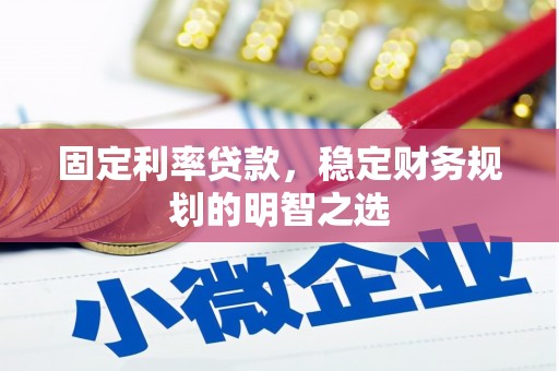 新营固定利率贷款，稳定财务规划的明智之选