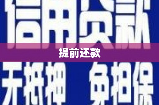 新营提前还款
