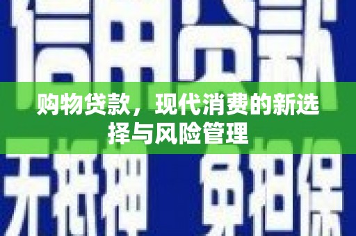 新营购物贷款，现代消费的新选择与风险管理