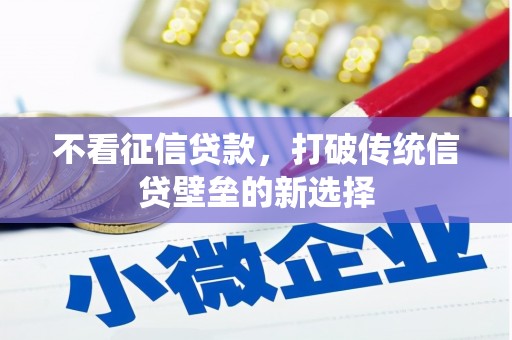 新营不看征信贷款，打破传统信贷壁垒的新选择