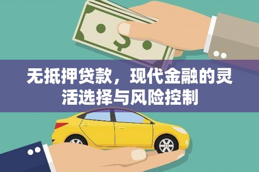 新营无抵押贷款，现代金融的灵活选择与风险控制