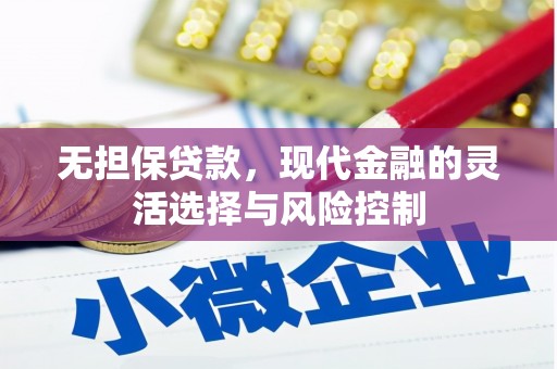 新营无担保贷款，现代金融的灵活选择与风险控制