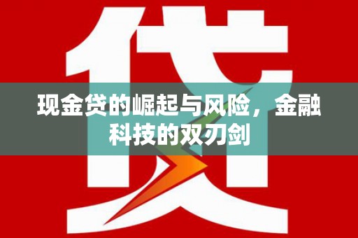 新营现金贷的崛起与风险，金融科技的双刃剑