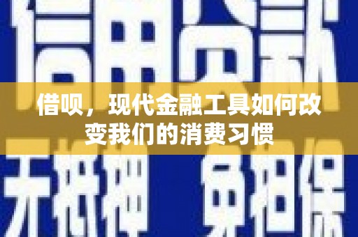 新营借呗，现代金融工具如何改变我们的消费习惯