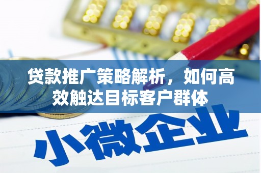 新营贷款推广策略解析，如何高效触达目标客户群体