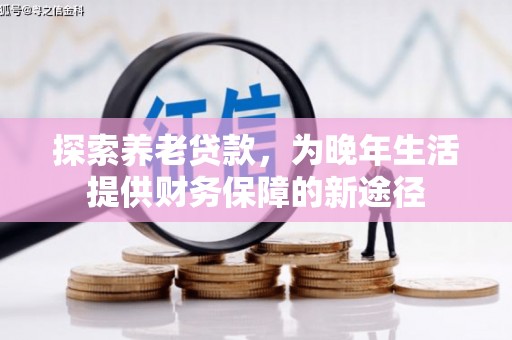 新营探索养老贷款，为晚年生活提供财务保障的新途径