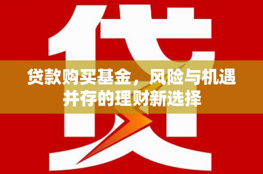 新营贷款购买基金，风险与机遇并存的理财新选择