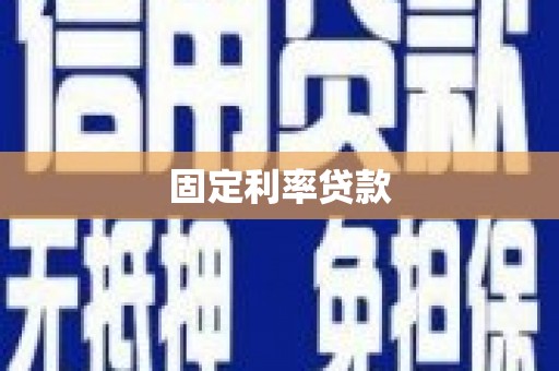 新营固定利率贷款