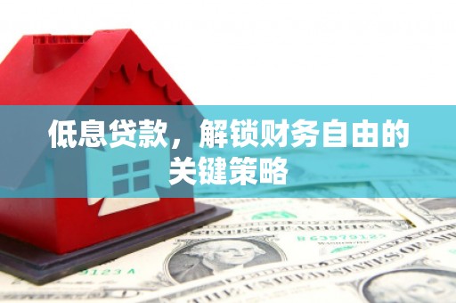 新营低息贷款，解锁财务自由的关键策略