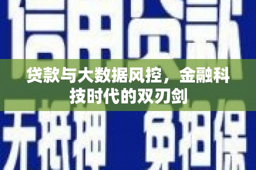 新营贷款与大数据风控，金融科技时代的双刃剑