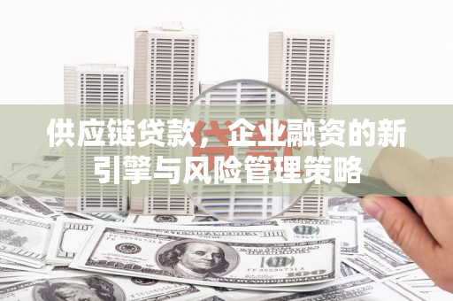 新营供应链贷款，企业融资的新引擎与风险管理策略