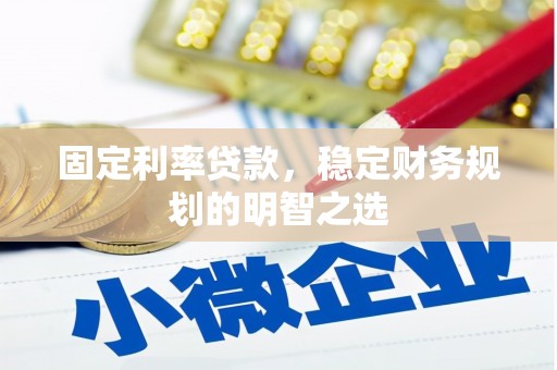 新营固定利率贷款，稳定财务规划的明智之选