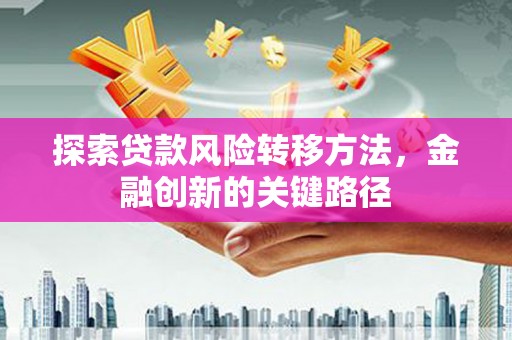 新营探索贷款风险转移方法，金融创新的关键路径
