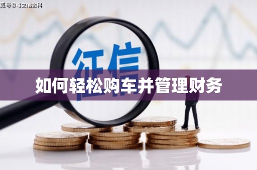 新营如何轻松购车并管理财务