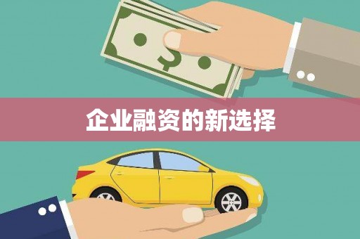 新营企业融资的新选择