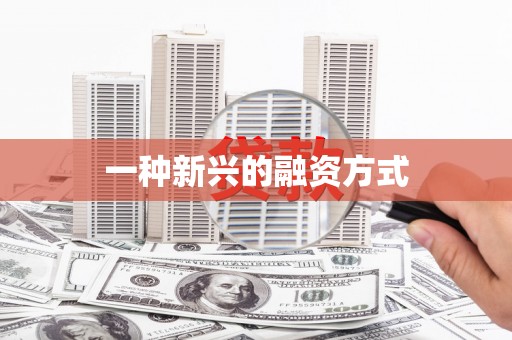 新营一种新兴的融资方式