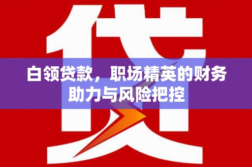 新营白领贷款，职场精英的财务助力与风险把控